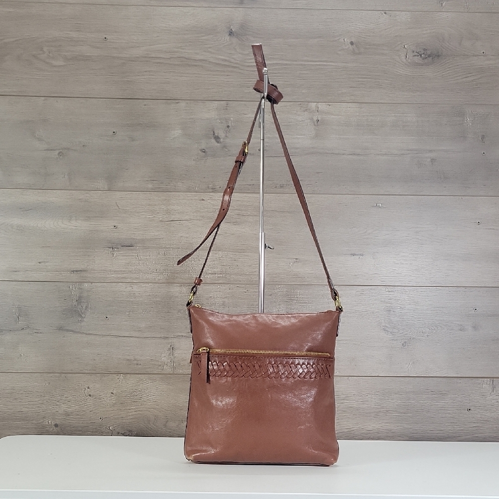 Frye Whipstitch Cognac Crossbody Messenger Bag Purse Shoulder Bag